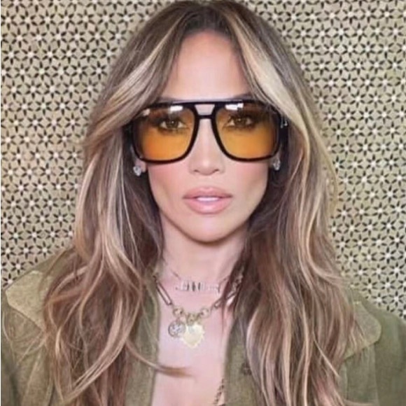TOM FORD  Falconer Amber Navigator Unisex Sunglasses As Seen On J Lo - Picture 1 of 15